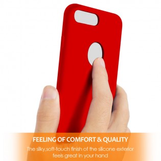 Чехол накладка Xiaomi Guildford Liquid Silicone Magnetic Plug iPhone 7 Plus Red